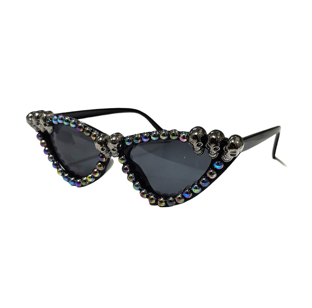 Factory Ready Made Halloween Decoration Party Skull Sports Sunglasses UV400 % UV Protection New Arrival