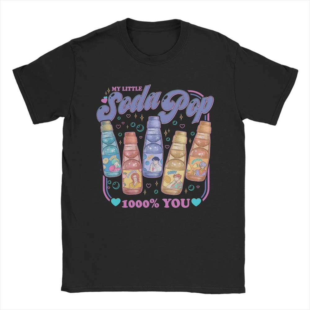 Soda Pop Saja Boys Demon Hunters Kpop T Shirt Men's Pure Cotton Vintage Women T-Shirts Round Collar Tees Short Sleeve Tops Adult