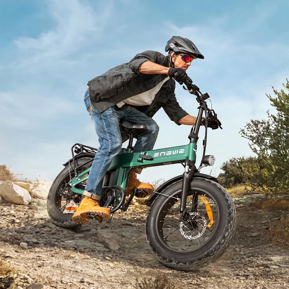 Electric Bike ENGWE EP-2 BOOST 3.0 20" 250W Motor Foldable City Ebike 48V 13.5AH 7 Speed LCD Display Top Speed 25Km/h Green