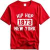 Big Size Summer Man tshirt Hip Hop 1973 New York Short Sleeve Soft Oneck Tshirt Men Tshirt Funny tshirt Round Neck Tee