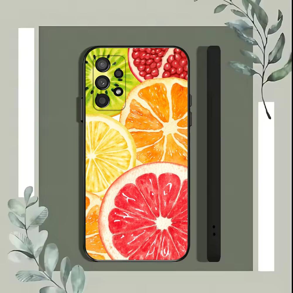 

Summer Fruit Phone Case For Samsung S25,S24,S21,S22,S23,S30,Ultra,S20,Plus,Fe,Lite,5G Black Cover Samsung S24