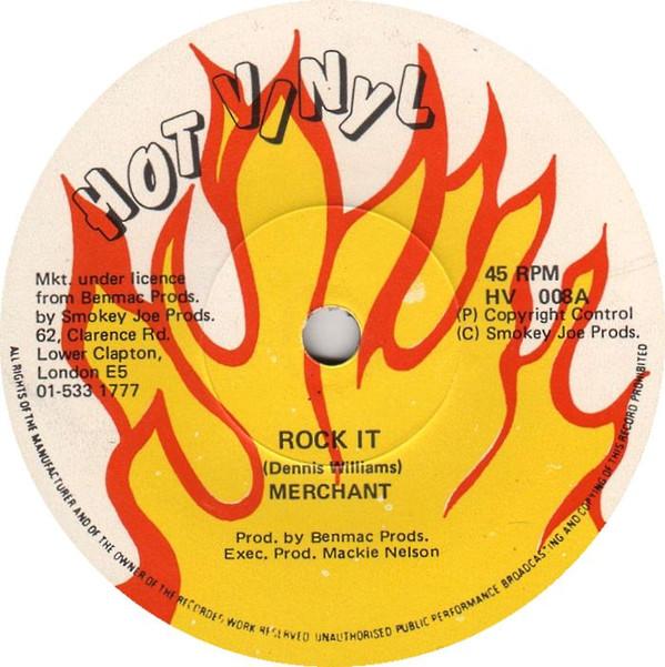 

7-дюймовая пластинка MERCHANT Rock It HV008 ГОРЯЧИЙ ВИНИЛ 1985 Великобритания Регги Ска Даб Б/У