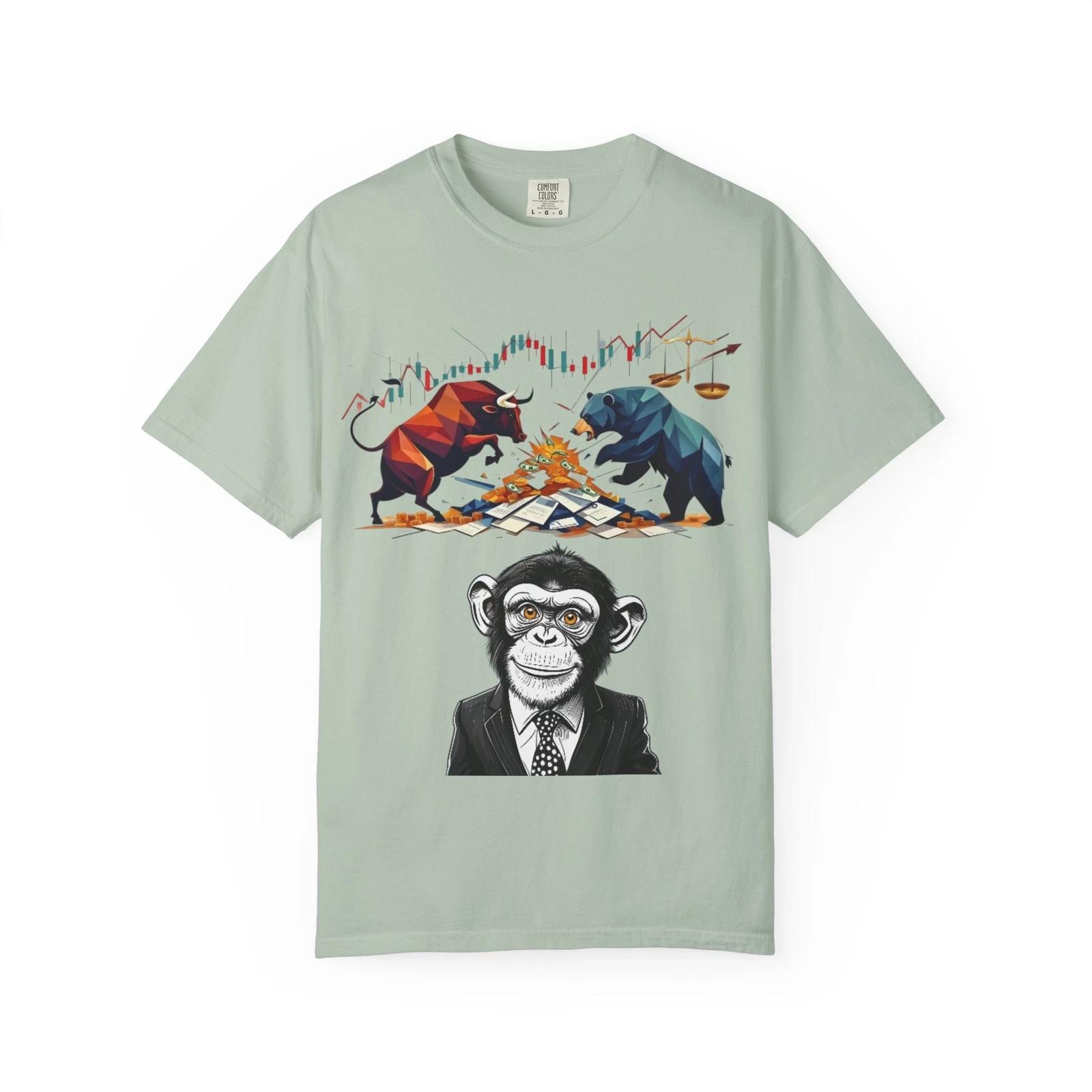 Stock Market Clash Bull Bear APE AMC Unisex T-shirt, GameStop WallStreetBets Tee L