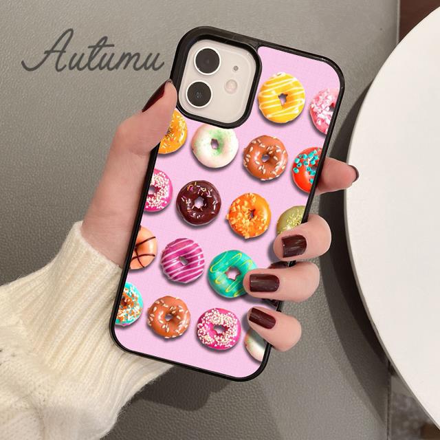 

Чехол для телефона Candy Creamy Pink Donut Sprinkles для iPhone 11 12 13 14 Pro Max mini XR XS SE 2020 6S 7 8 Plus Galaxy S21 S22 Samsung S22ultra
