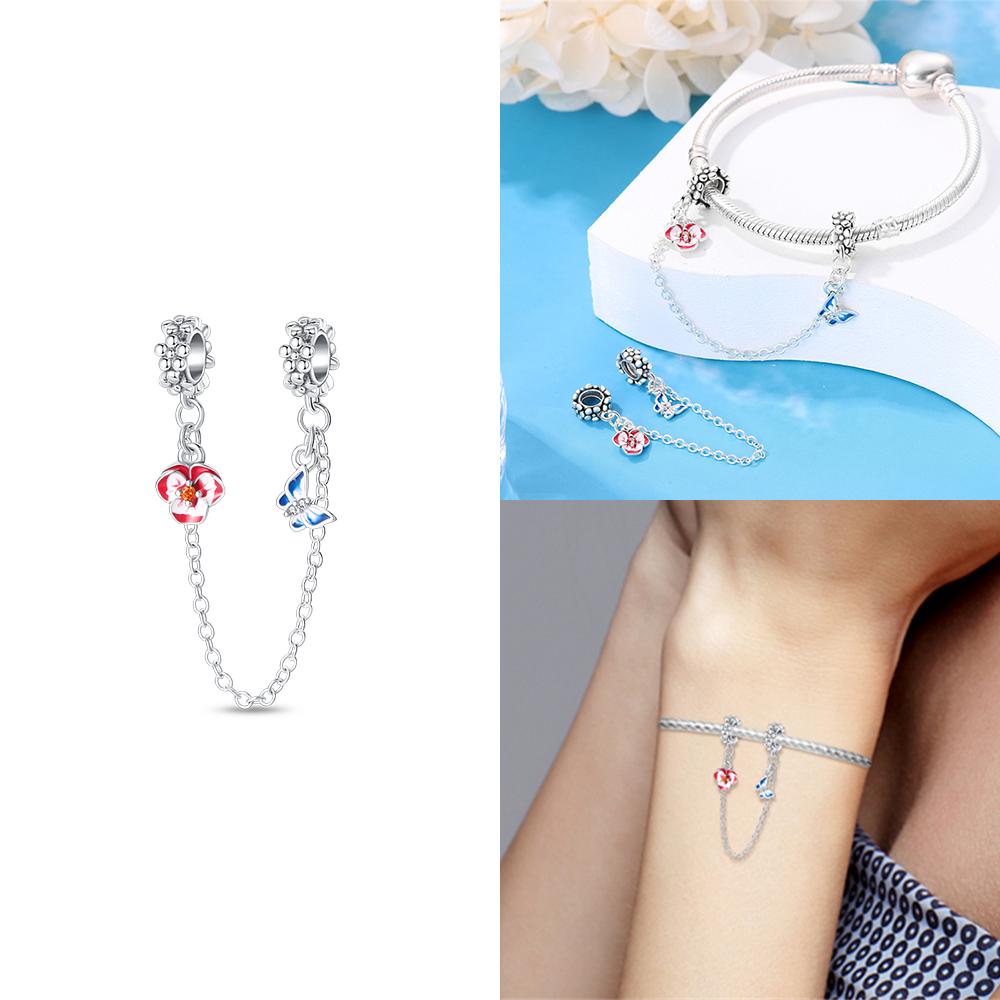 Bouquet Romantic Flower Language Theme Charms S Copper Beads Fit Pan Original Bracelets Diy Gifts Fine Jewelry
