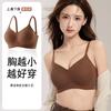 Traceless Underwear Women's Small Breasts Gather and Show Breasts Big Palm Cup No Steel Ring Soft Support Close Breast Bra