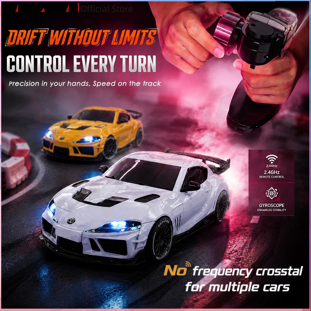 New Professional 1:43 Scale Mini RC Drift Car 4WD 2.4GHz Remote Control with Gyroscope Cool LED Lights Rechargeable Racing Car Toys Gifts for Children