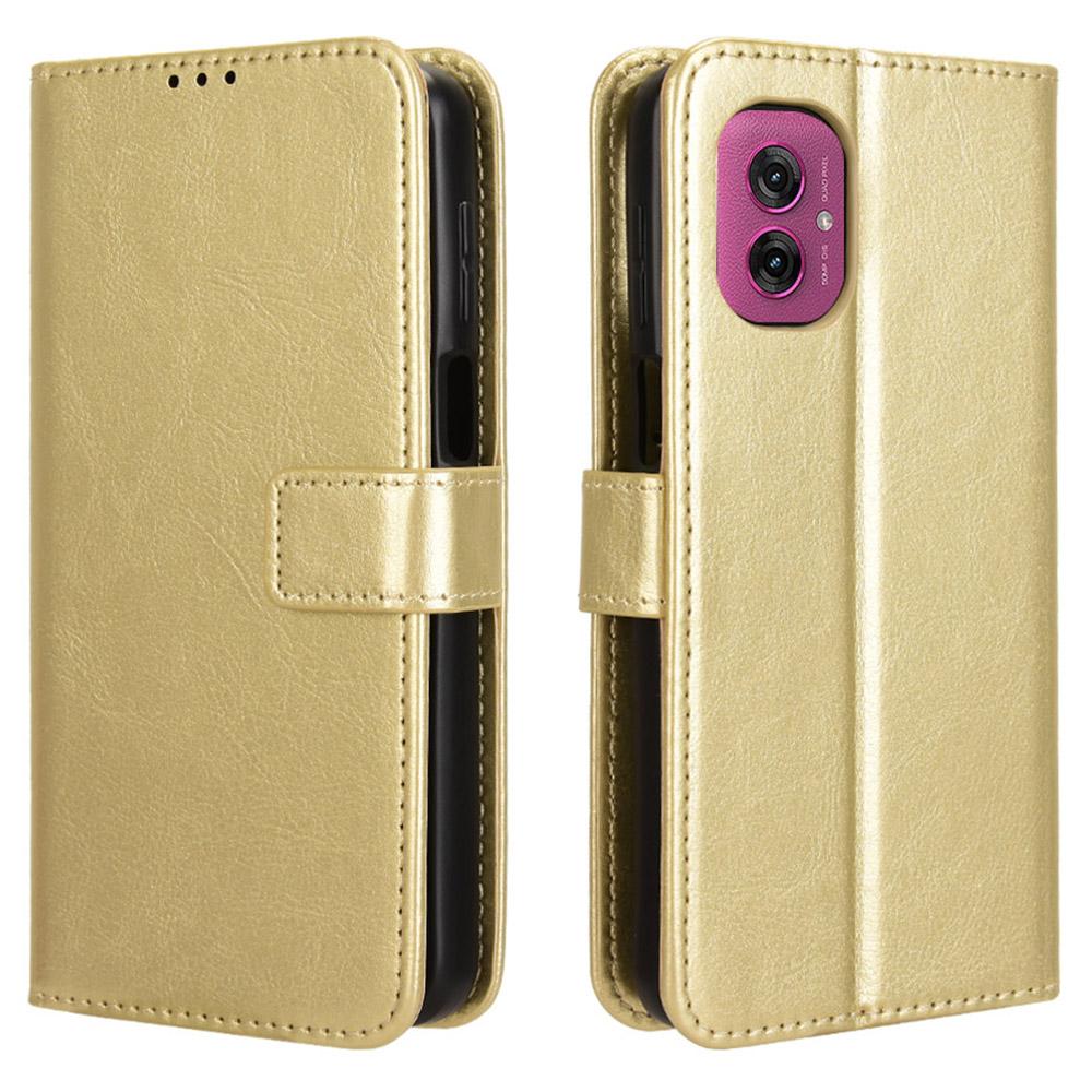 Etui dla Motorola Moto G55 5G Tekstura Crazy Horse Skóra PU Pokrowiec Portfel na Telefon