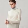 2026 A/W Stacked Collar Color Block Two-Piece Look Cashmere Women’s Pullover Long Sleeve Knit Sweater