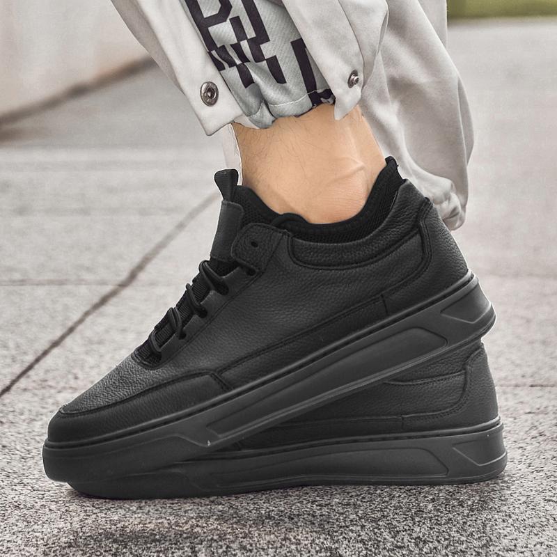 Fashion Brand New Arrival Casual Shoes for Men Genuine Leather Men's Vulcanized Shoes Breath Wear-resistant Male Non-slip Hiking Shoes