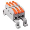 5pcs Rail Type Conjoined Quick Terminal Block Miniature Mini Terminal Block 2 Hole 3 Hole 4 Hole Quick Docking Terminal