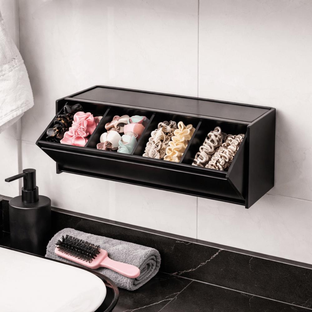 Plastic Magnetic Refrigerator Storage Box Wall Mounted Side Hanging Storage Rack Bathroom