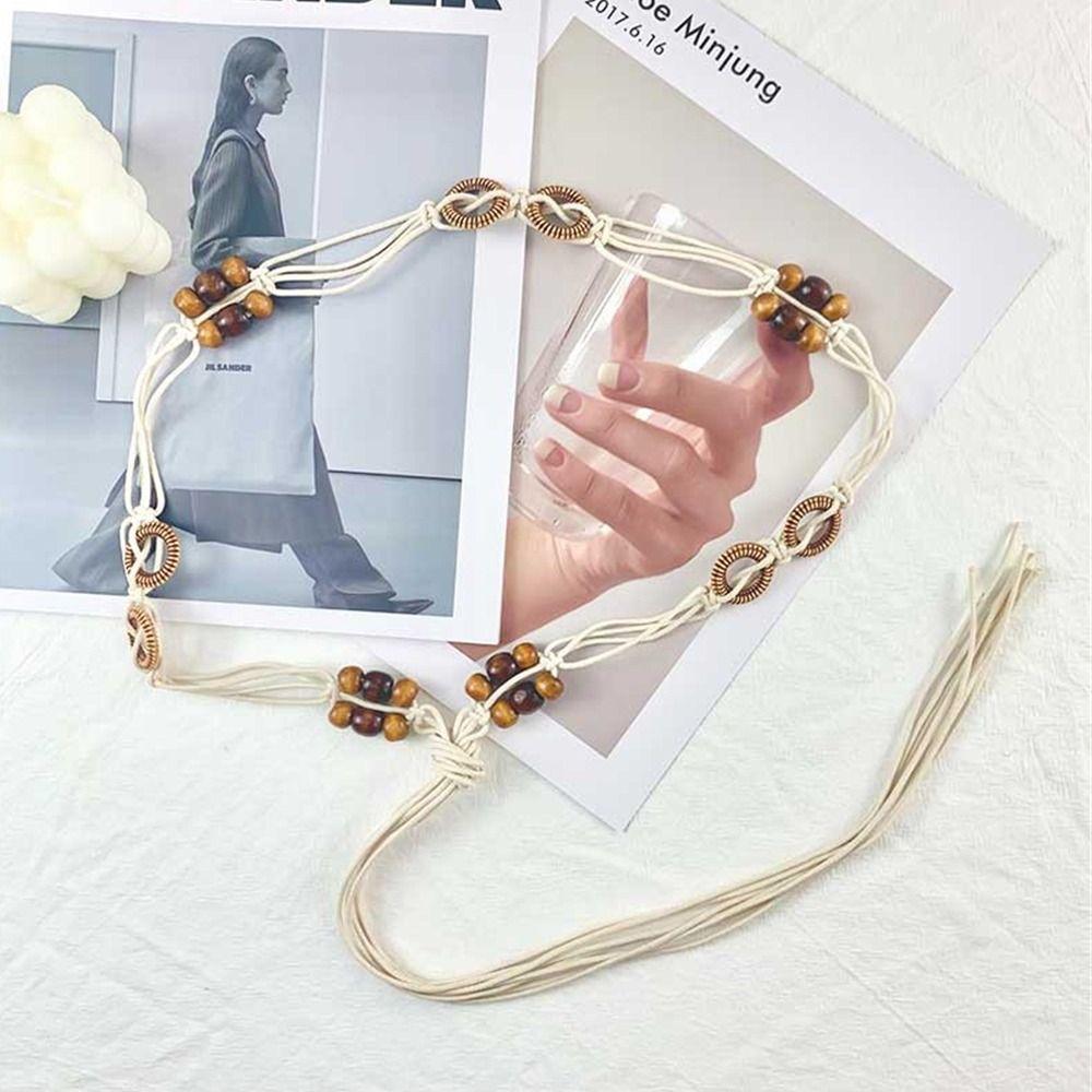 Versatile Chain Waist Bohemian Style Ethnic Style Belt Casual Waist Rope  for Women