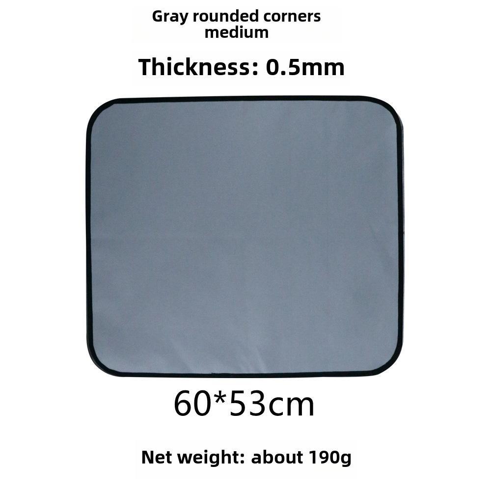 

Вогнестійкий килимок для барбекю зі скловолокном із силіконовим покриттям для високих температур для кемпінгу на відкритому повітрі rounded corners 60*53-5mm сірий колір