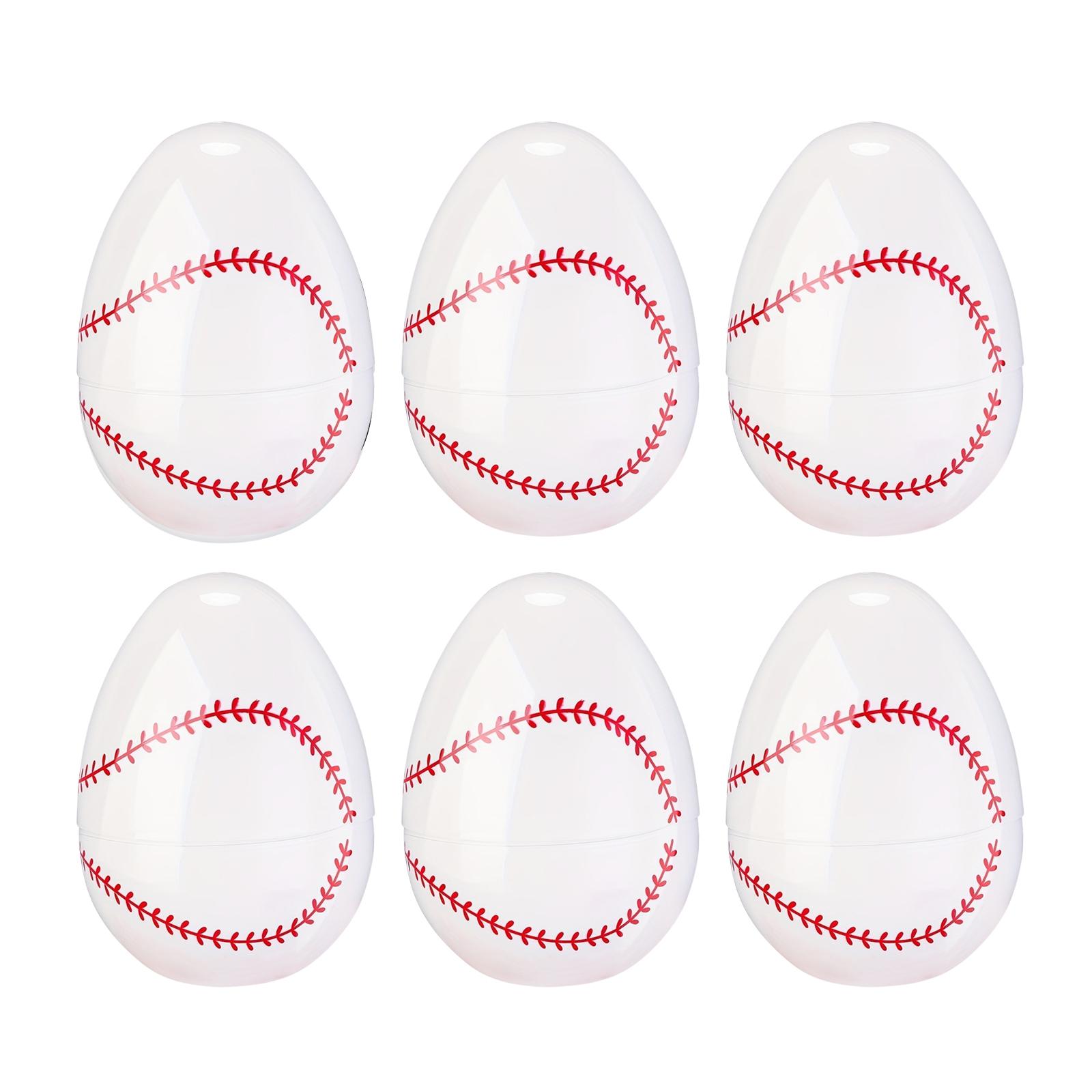 

A Set Of 6 Creatively Painted Plastic Egg Shapes For Easter One Size