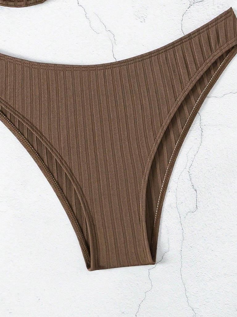 2024 European and American Solid Color Underwire Bikini - Sexy Women's Beach Swimsuit