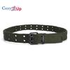 Double-pin Buckle Soft Cotton Double-row Hole Punk Style Personality Men and Women Decorative Wide Belt