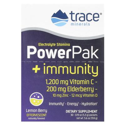 Trace, Power Pack + Immunity, Zitronenbeere, 30 Packungen, 0,19 oz (5,3 g) jeder