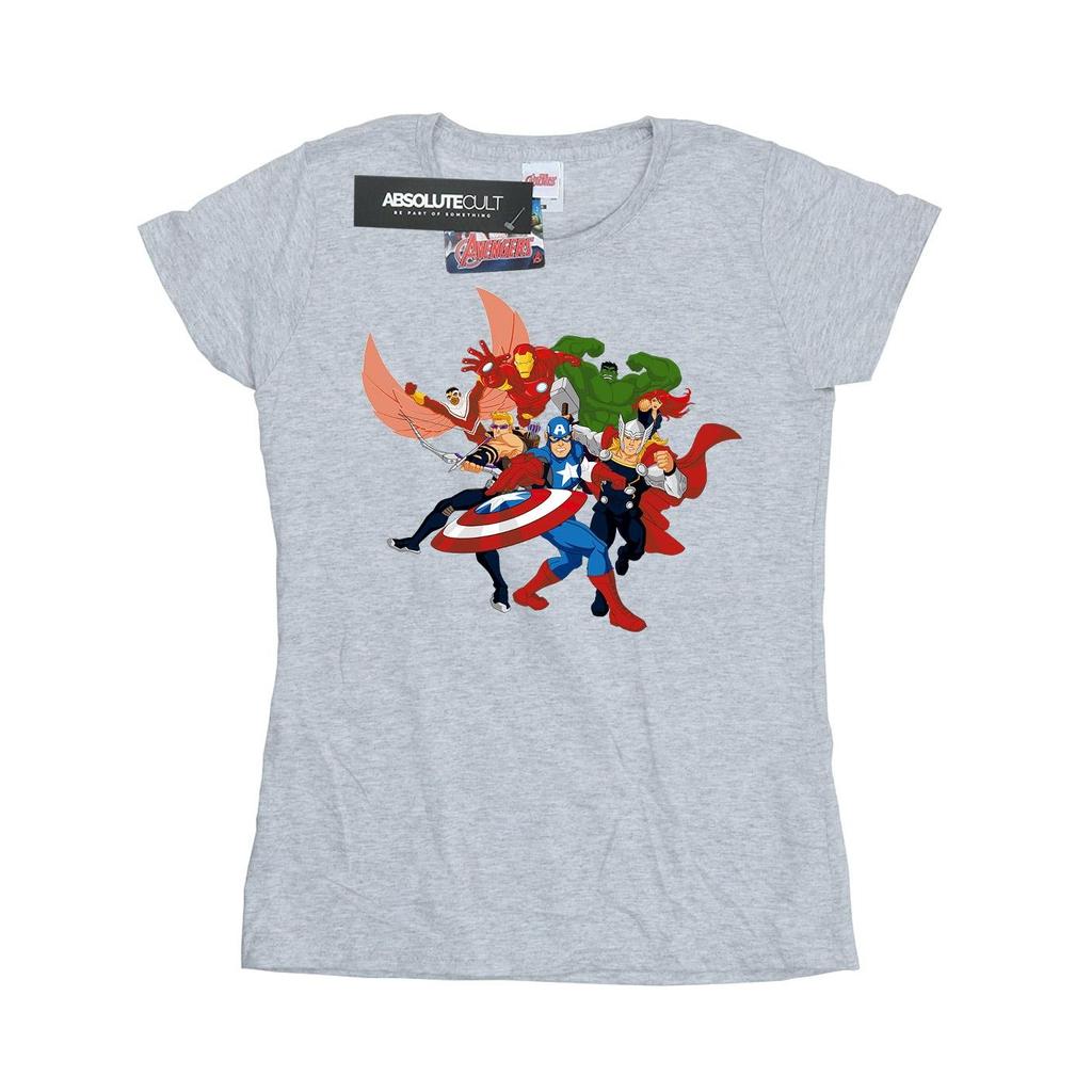 Marvel Womens/Ladies Avengers Assemble Comic Team Cotton T-Shirt