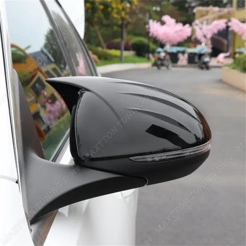 Gloss Black Side Rearview Mirror Covers For Mercedes Benz W206 S206 C180 C200 C200d C300 C300d C300e - Wing Mirror Caps