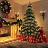 16 Strands 2M Christmas Tree Waterfall Hanging Garland Lights 400 LED Christmas Tree Fairy Lights Outdoor Waterfall String Light