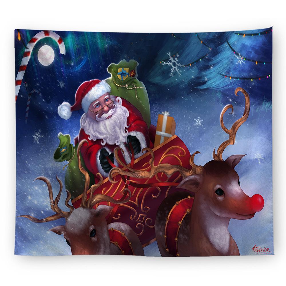Europäische und amerikanische Weihnachten gedruckt Wandteppich Teppich Malerei Hintergrund Malerei hängenden Stoff