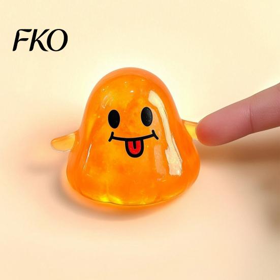 Soft Ghost Toy Halloween Stress Relief Toy, Spooky Squeeze Sensory Toys Cartoon Party Favors for Adults and Kids