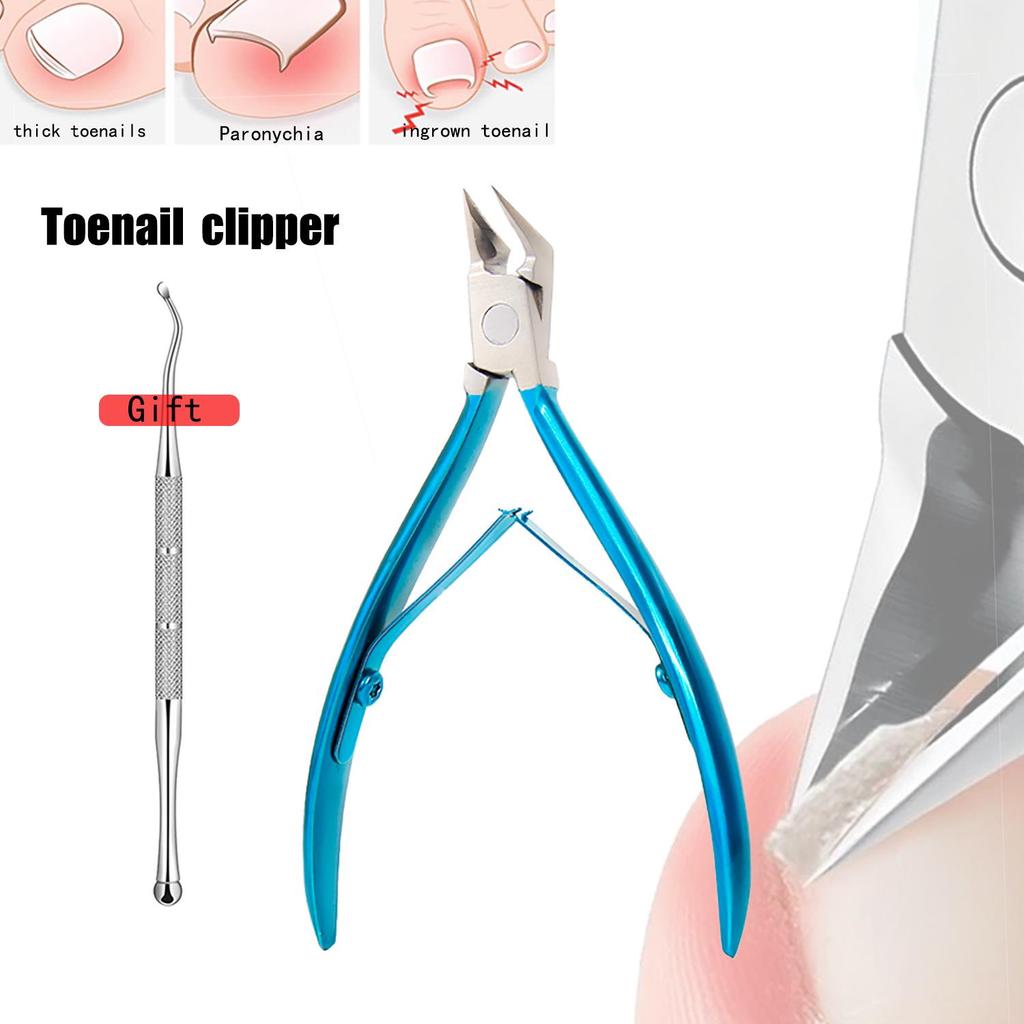 Stainless Steel Oblique Nail Clipper with Dead Skin Nipper