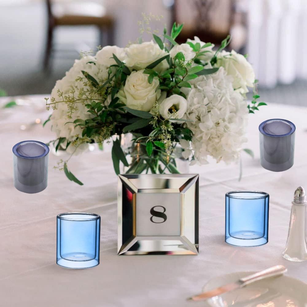 Klares Glas Tasse Teelichthalter für DIY Kerzen Aromatherapie Herstellung Geburtstagsfeier Hochzeit Weihnachtsdekorationen