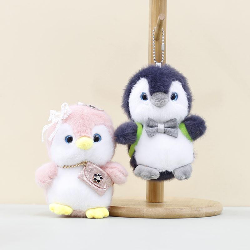 Cute Tie Bow Little Penguin Keychain Cartoon Girl Backpack Decorative Pendant
