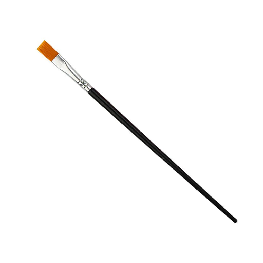 Akrylový malířský štětec Plochý hrot Nylonové štětiny Vyhlazovací rukojeť Kovová objímka Umělecký štětec pro umění a řemesla