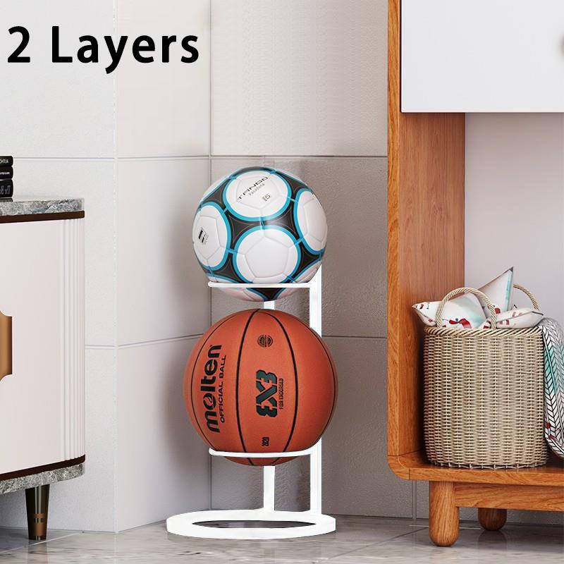 For 2/3/4/5Layers Basketball Storage Rack Indoor Children Balls Placed Rack Football Volleyball Basketball Holder Balls Metal St