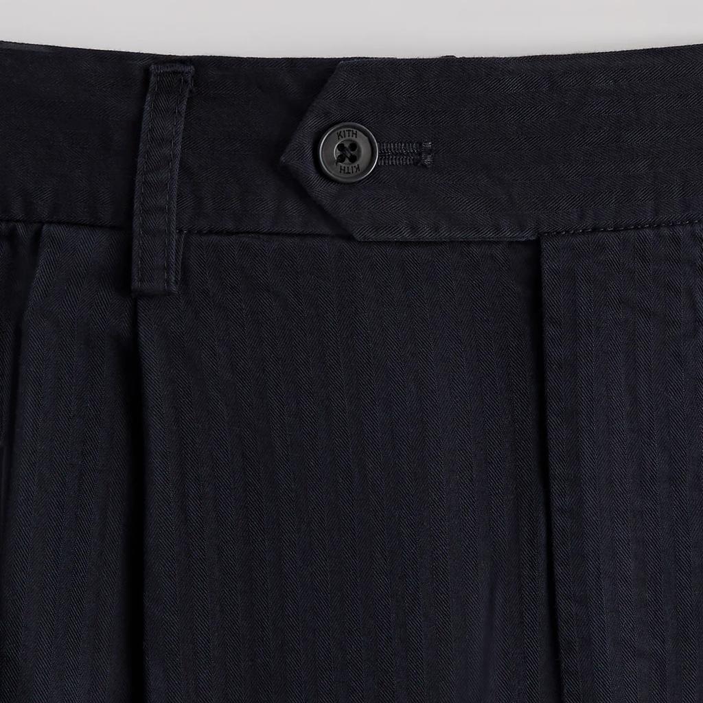 Kith FW24 Fall 2024 Series Herringbone Fashion Versatile Simple Straight Leg Casual Pants Men Bottoms Ink KHM060683-432