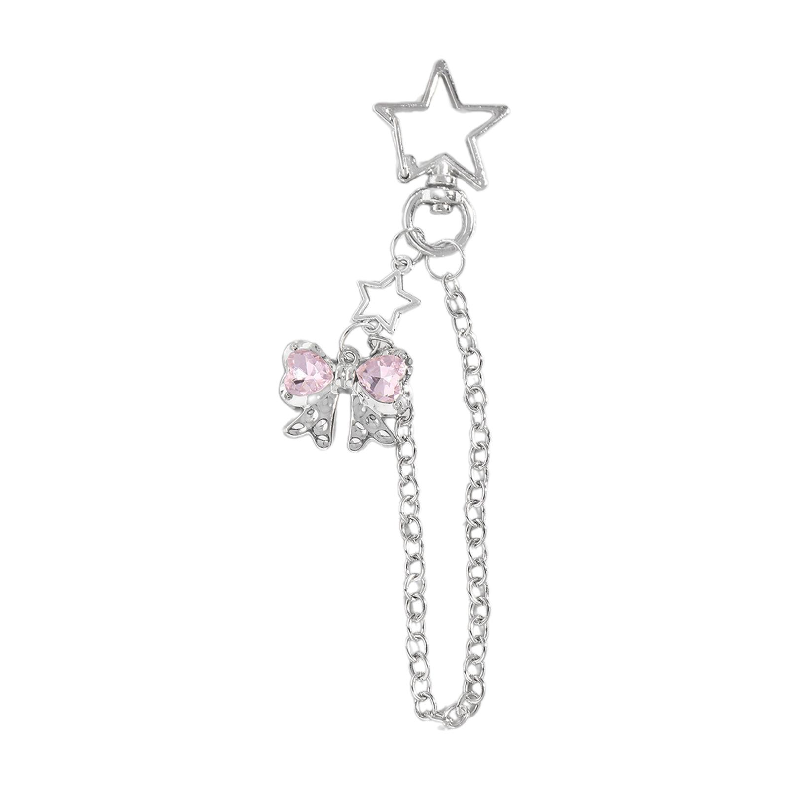 

Брелок с подвеской в виде сердца дьявола/луны, звезды/банта, многофункциональные металлические брелоки, стильное украшение для сумки, модный аксессуар 2