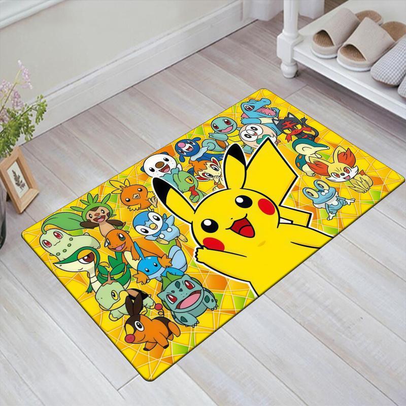 Pikachu Anime-Pokemon Carpet Rug for Living Room Bedroom Home Sofa Decoration,Kids play Non-slip Floor Mat