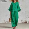 Moda Feminina Casual Verão Primavera Cor Sólida Estampa Manga 3/4 Gola Redonda Calças Macacões