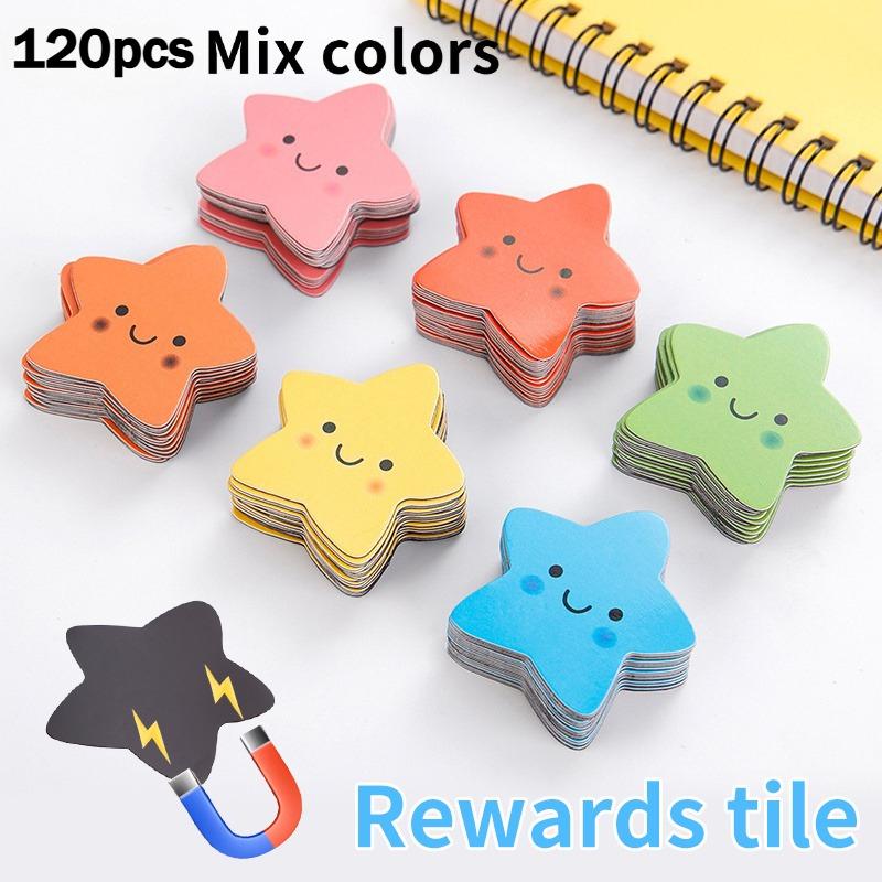 120pcs Smiley Star Fridge Magnets - Mini Colorful Magnetic Stickers That Can Stick to Refrigerators Bulletin Boards Whiteboards