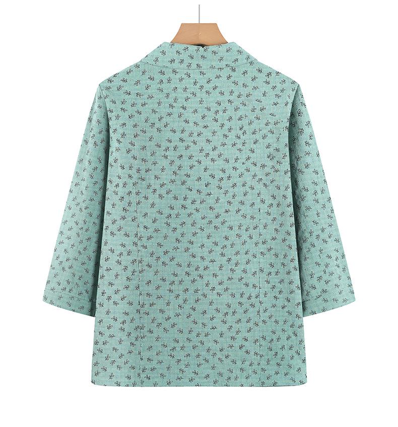 Nuovo Stile 2026 Camicia Estiva in Puro Cotone per Donne di Mezza Età e Anziane
