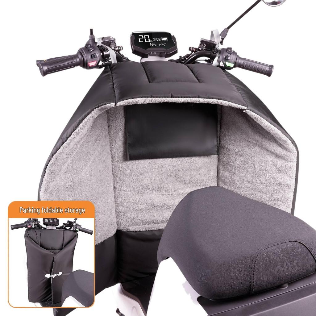 Fleece-Lined Waterproof Winter Motorcycle Windshield Cover