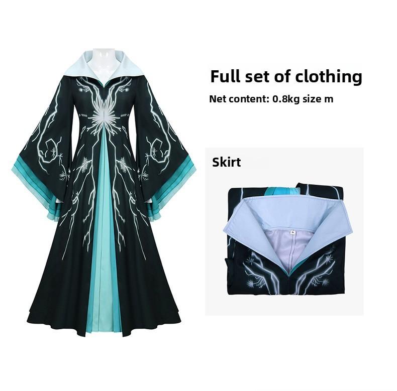 Wicked Elphaba Witch Costume Set For Cosplay Fantasy Role Play