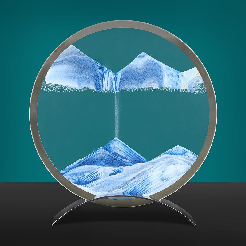 Creative Mirror Quicksand Painting Decorations Gifts Hourglass Living Room Office Desk Home Decoration Painting Festival Crafts