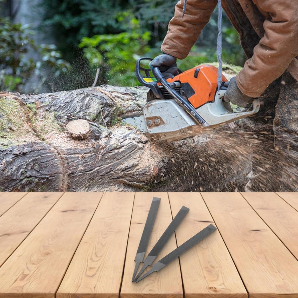 3pcs Flat Files Chainsaw Replacement Attachment Brush Cutter Lawn Mower