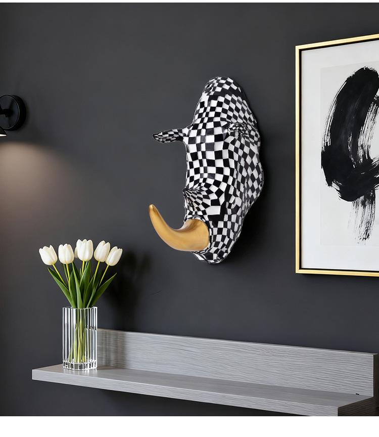 Modern Minimalist Antelope Mosaic Wall Hanging