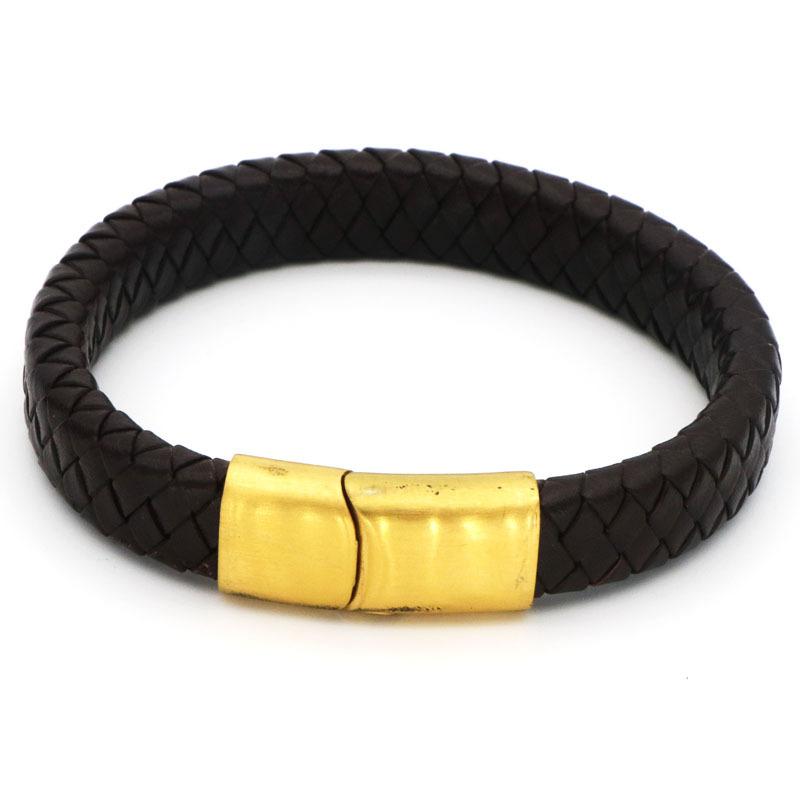 Meier Titanium Steel Braided Bracelet Leather Cord Men's and Women's Stainless Steel Bracelet Jewelry Braided Bracelet
