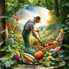 Metal Wall Art Vintage Style Unique Gift For Garden Yard Home Decor