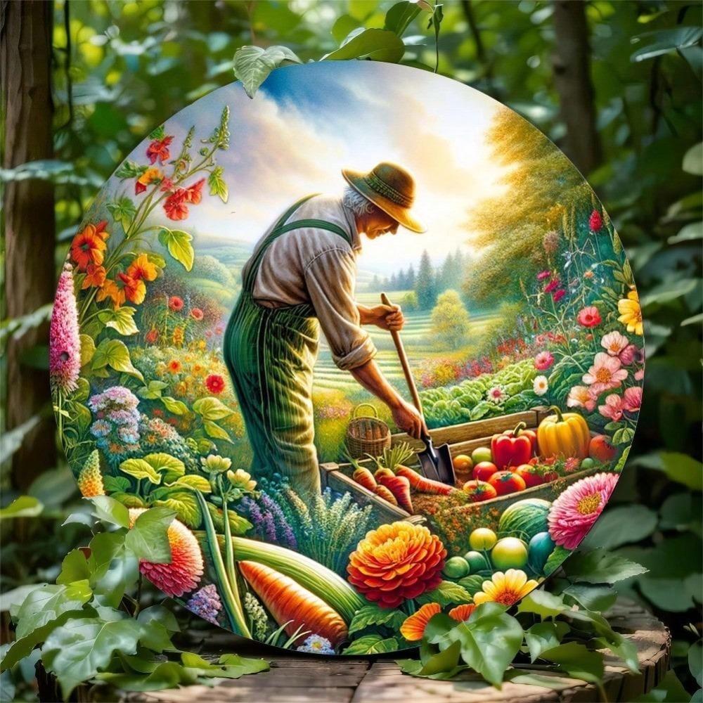 Metal Wall Art Vintage Style Unique Gift For Garden Yard Home Decor