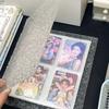 Einfacher A5/A8 Fotokartenhalter Loseblatt-Design Wasserwellen Idol-Kartensammlung Ordner Transparentes Fotoalbum
