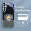 Staying Up Late Dog Male For Samsung Galaxy A01 02 03 Core A04 A14 4G A13 54 34 31 20 25 23 22 5G S21 Ultra S20 Glass Phone Case