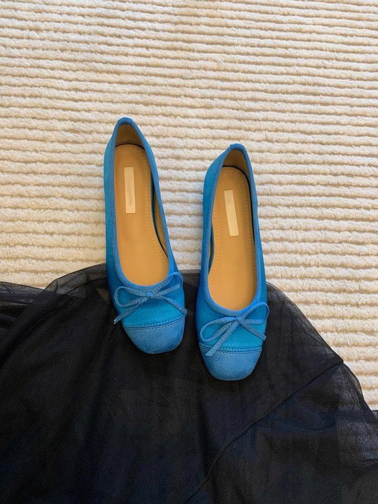 French Retro Soft-soled Single Shoes Silver Women's Shoes Autumn Ladyshoes Evening Bow Red Flats Ballet Shoes