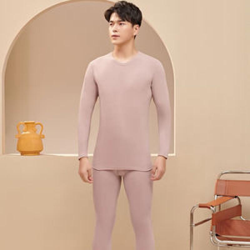 Mens Womens Cotton Thermal Underwear Set Fleece Lined Warm Base Layer Top Bottom Winter